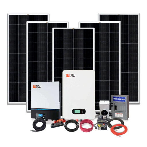 Rich Solar 1000W 48V 120VAC Cabin Kit With 5kWh Battery Power Generation Rich Solar   