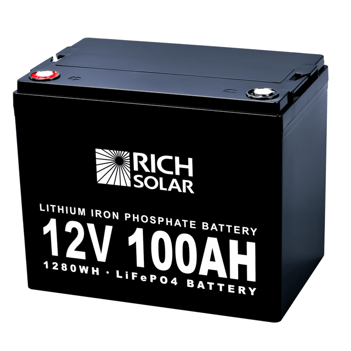 Rich Solar 12V 100Ah LiFePO4  Lithium Iron Phosphate Battery – 5000+ Cycles, 10+ Year Lifespan | BACKORDER Power Generation Rich Solar   