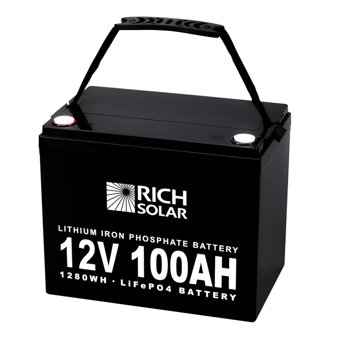 Rich Solar 12V 100Ah LiFePO4  Lithium Iron Phosphate Battery – 5000+ Cycles, 10+ Year Lifespan | BACKORDER Power Generation Rich Solar   