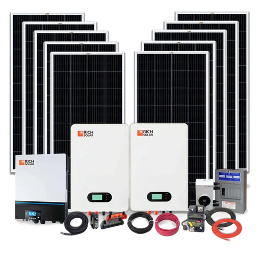 Rich Solar 2000W 48V 120VAC Cabin Kit With 10kWh Battery Power Generation Rich Solar   