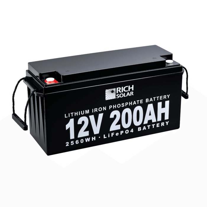 Rich Solar 12V 200Ah LiFePO4 Lithium Iron Phosphate Battery – High Capacity, 5000+ Cycles, 10-Year Lifespan, Lightweight & Reliable Power Generation Rich Solar   