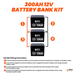 Rich Solar 12V 300Ah 3.8kWh Lithium Battery Bank | 5,000 Cycles | 10 Year Lifespan Power Generation Rich Solar   