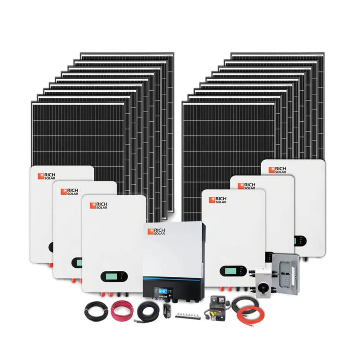 Rich Solar 6000W 48V 120VAC Cabin Kit With 30kWh Battery Power Generation Rich Solar   