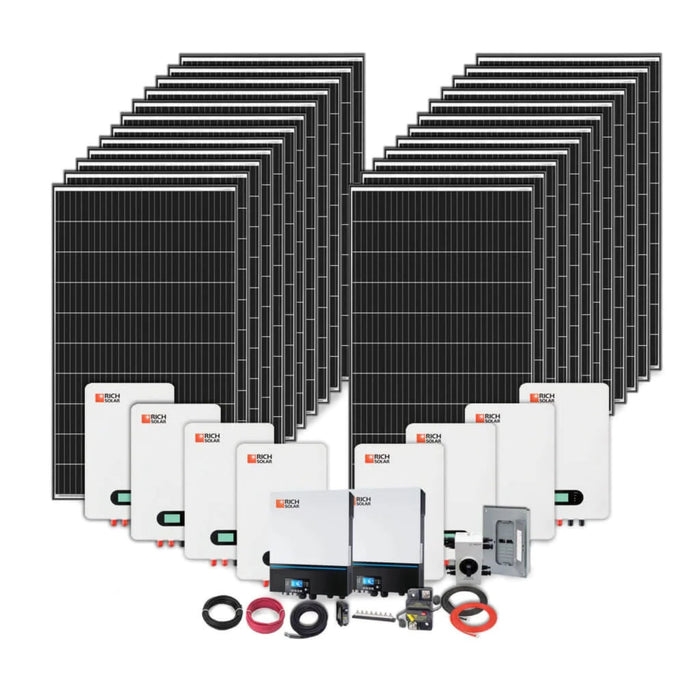 Rich Solar 8000W 48V 120/240VAC Cabin Kit With 40KWh Battery Power Generation Rich Solar   