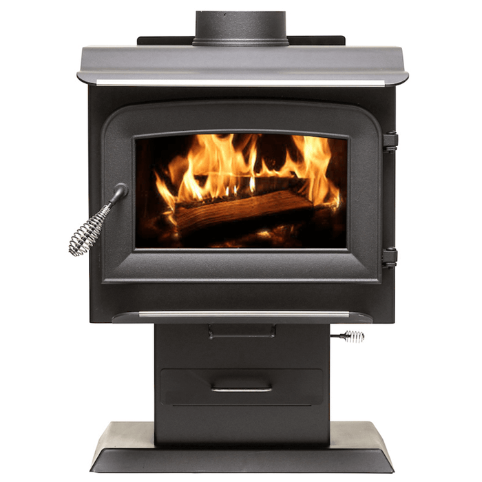 Ashley Hearth AW1120E-P Wood Stove with Pedestal | Heats 1,200 Sq. Ft. Heating Ashley   