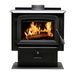 Ashley 2020 Medium Sized Wood Stove with Pedestal & Plated Steel | Heats 2,000 Sq. Ft. 89,000 BTUs Heating Ashley   