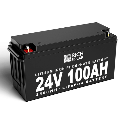 Rich Solar 24V 100Ah LiFePO4 Lithium Iron Phosphate Battery | 5,000 Cycles | 10 Year Lifespan Power Generation Rich Solar   