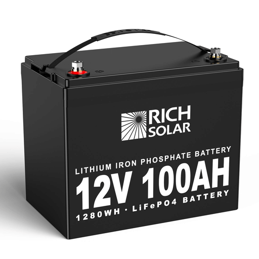 Rich Solar 12V 100Ah LiFePO4  Lithium Iron Phosphate Battery – 5000+ Cycles, 10+ Year Lifespan | BACKORDER Power Generation Rich Solar   