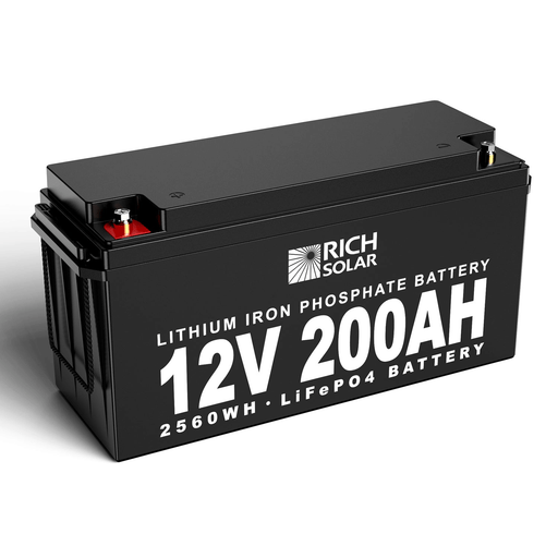 Rich Solar 12V 200Ah LiFePO4 Lithium Iron Phosphate Battery – High Capacity, 5000+ Cycles, 10-Year Lifespan, Lightweight & Reliable Power Generation Rich Solar   