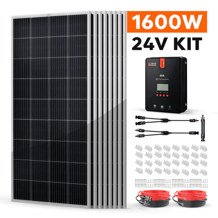 Rich Solar 1600 Watt with 24V Solar Kit Power Generation Rich Solar   