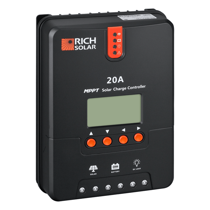 Rich Solar 20 Amp MPPT Solar Charge Controller | Auto 12V/24V | High Efficiency | Multiple Protections Power Generation Rich Solar   