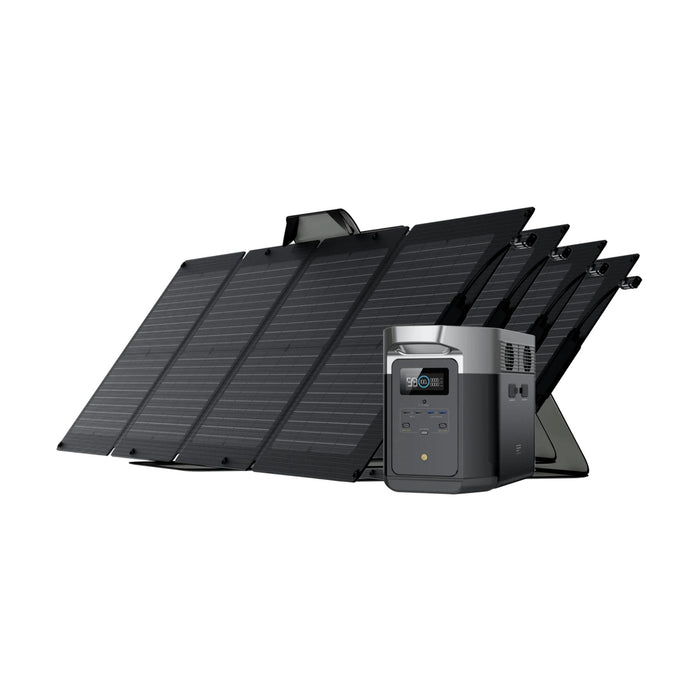 EcoFlow DELTA Max 2000 With 110W Solar Panel | Up to 6 kWh Power Generation EcoFlow DELTA Max 2000 with 4x 110W Panels  